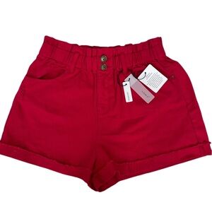 NWT A Loves A Raw Cut Denim Paperback Jean Shorts